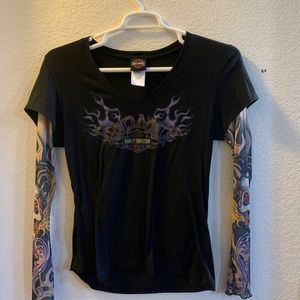 Harley Davidson tatted shirt